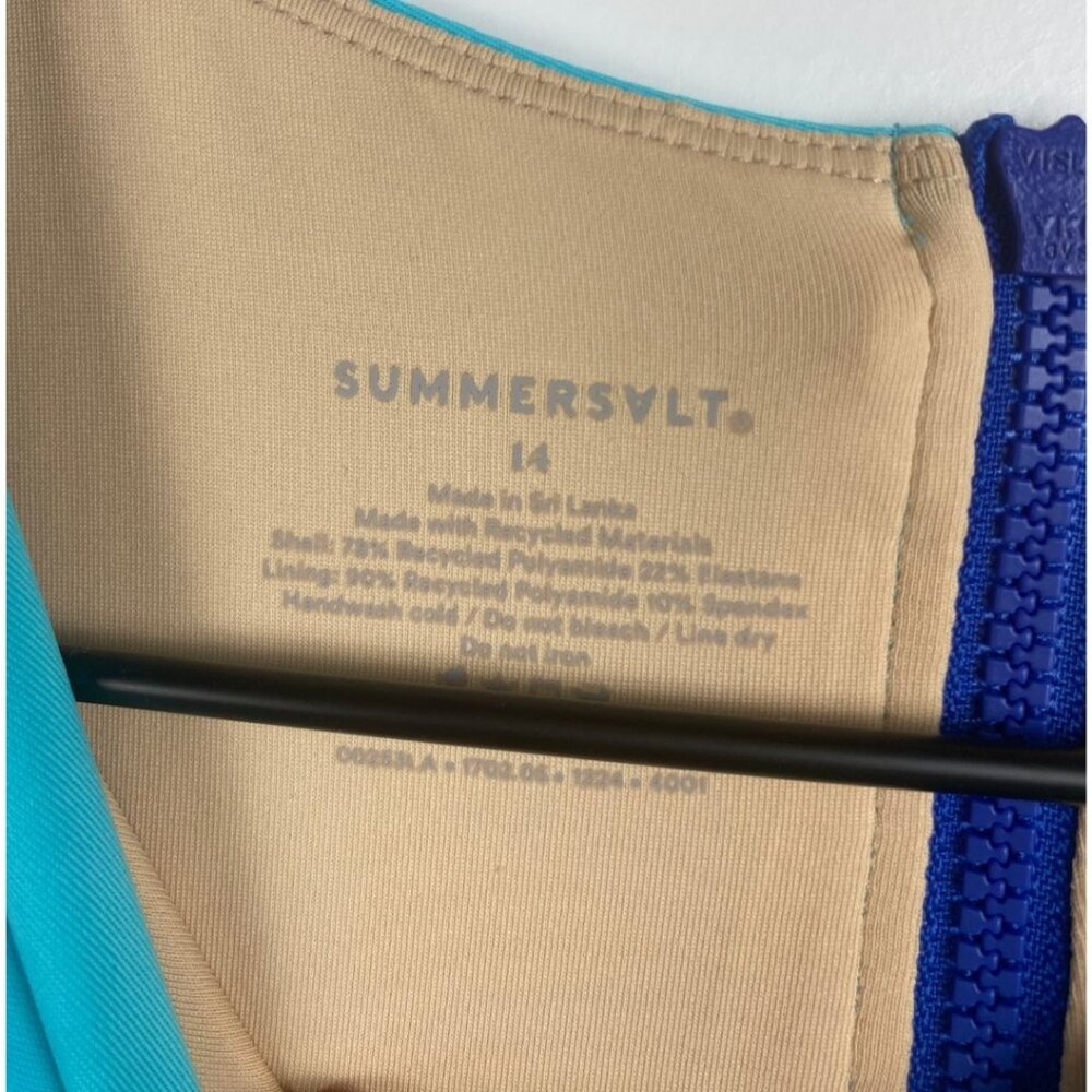 NWT Summersalt The Surf One Piece Color Block Two Toned Blue Swimsuit 16 - Picture 6 of 7